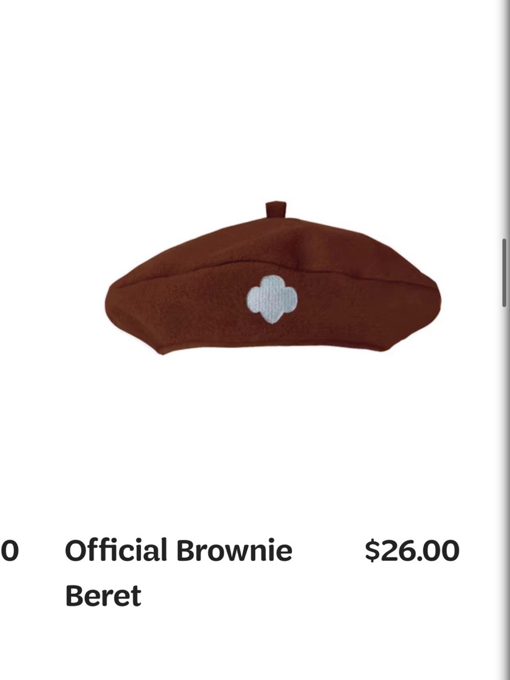 Official Girl Scout brownie gear